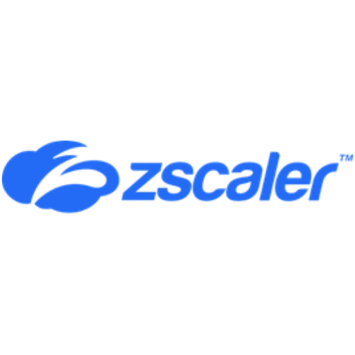 Blue Zscaler logo on a black background