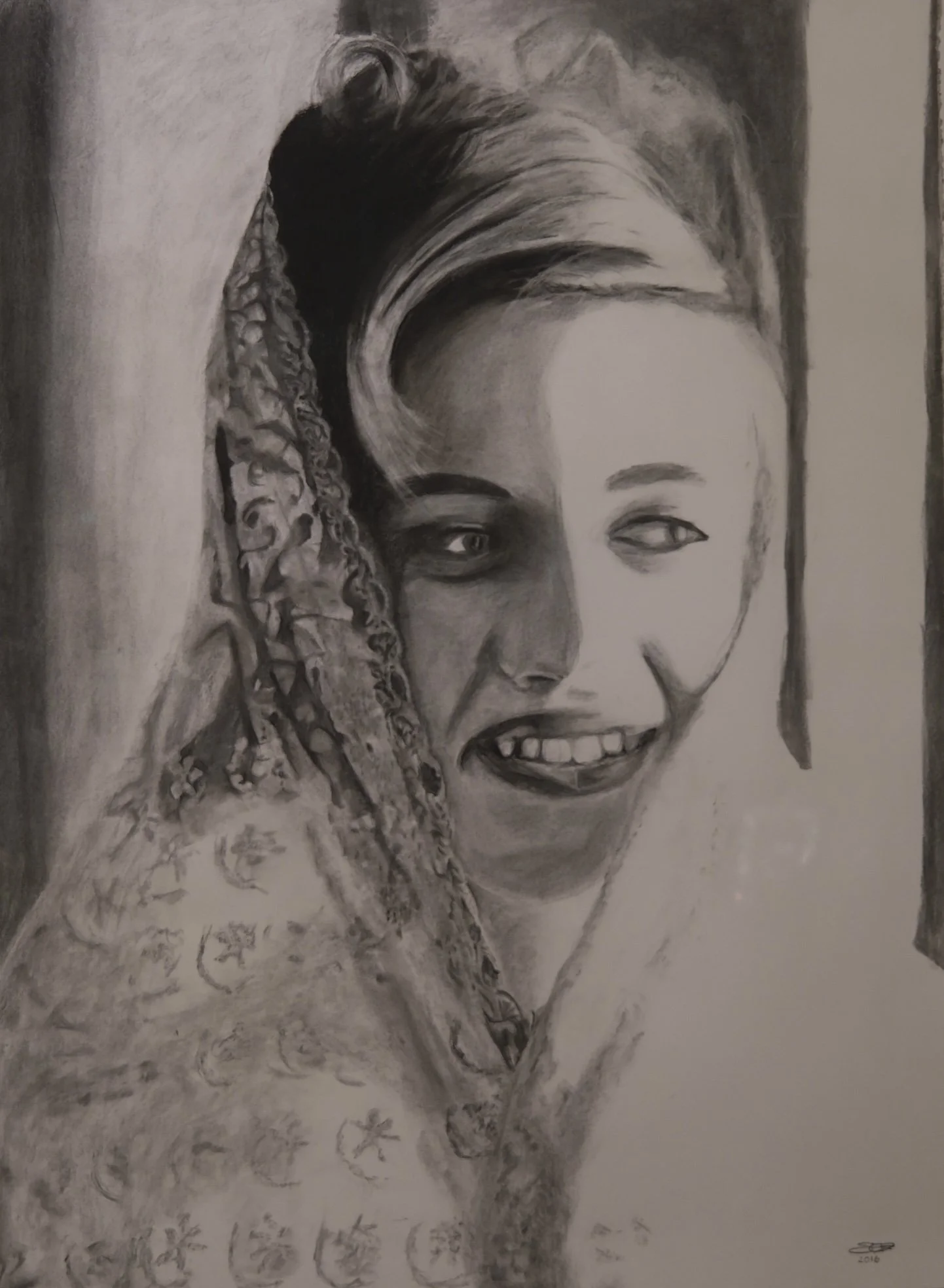 Xandra A. / East of Amsterdam Pt. I (Charcoal and Pencil on Paper) 2016