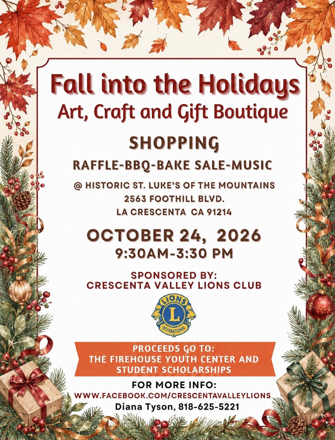 Lions Club 2026 Holiday Schedule