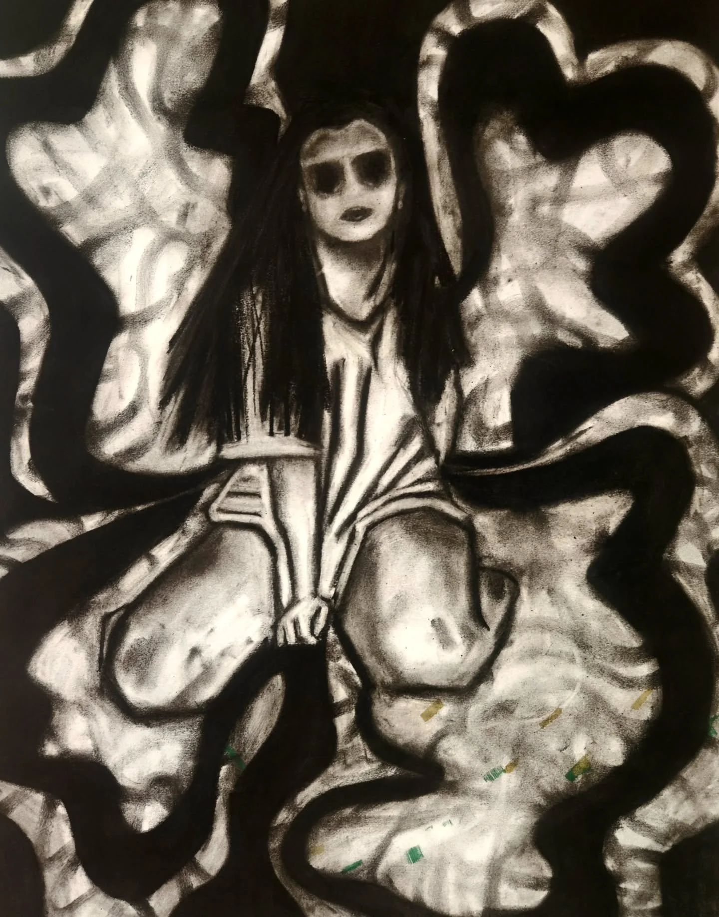 Old Brooklyn. 26'
Charcoal on paper 🖤

Came across an old photograph from the years of Brooklyn debauchery. An exquisitely surreal time, indeed...

No.3 of 18 &times;24 in series 
...and we are caught up for now 🙃