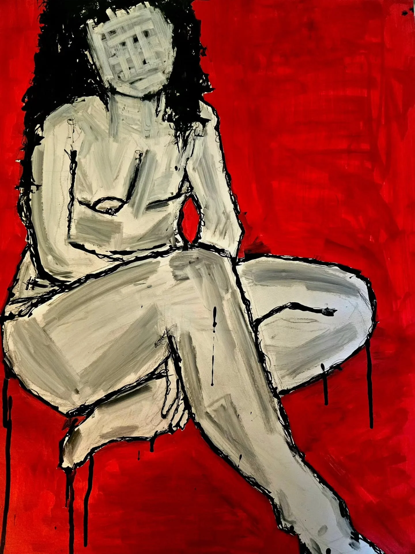 Ya No Estoy Aqui. 26'

No.2 in 18 &times; 24in paper series 🖤

Don't really know what I was feeling here, I think it was more intuition than anything else. 

Could be passion....or a warning 😂