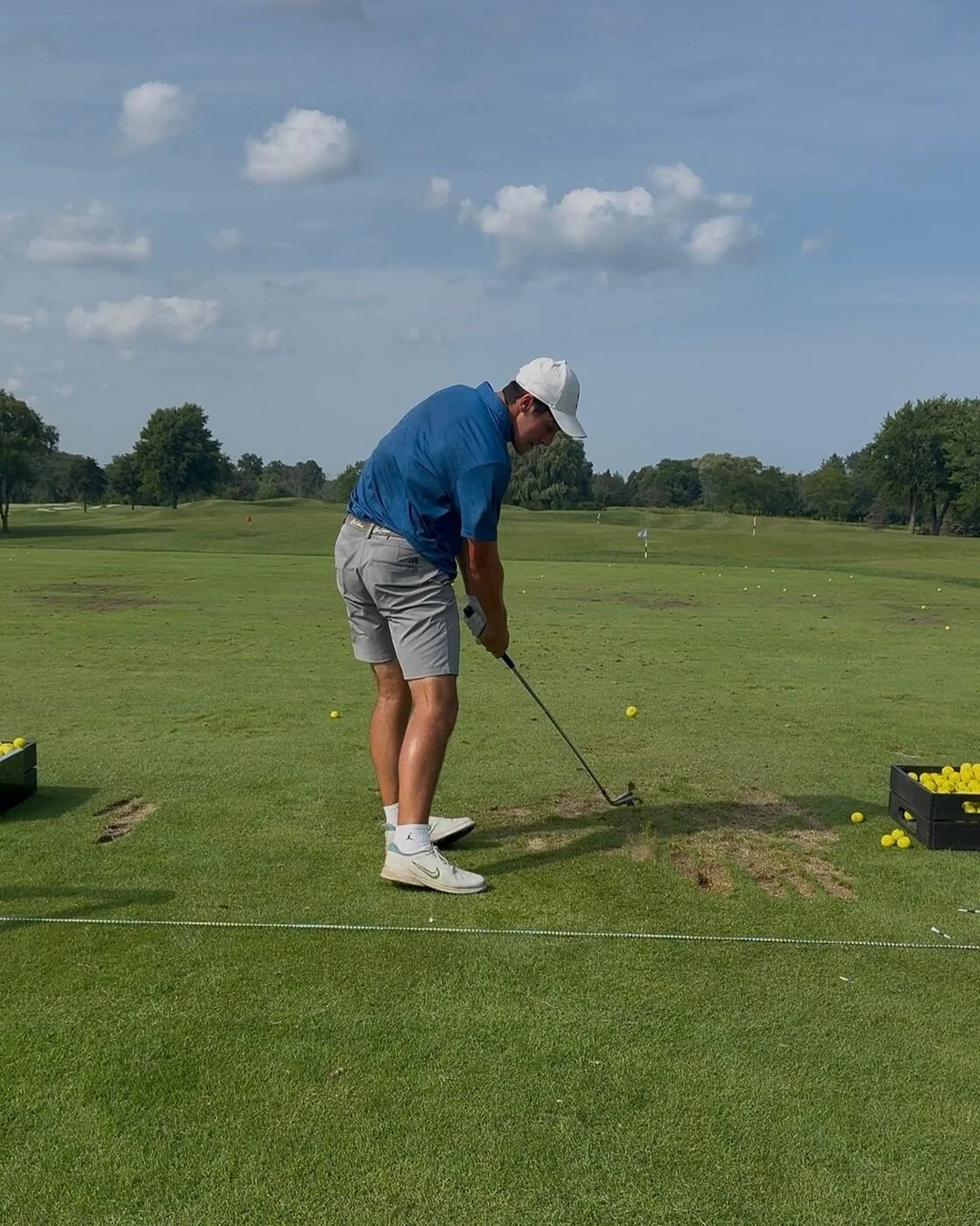 Hayes Packee competing on the golf course