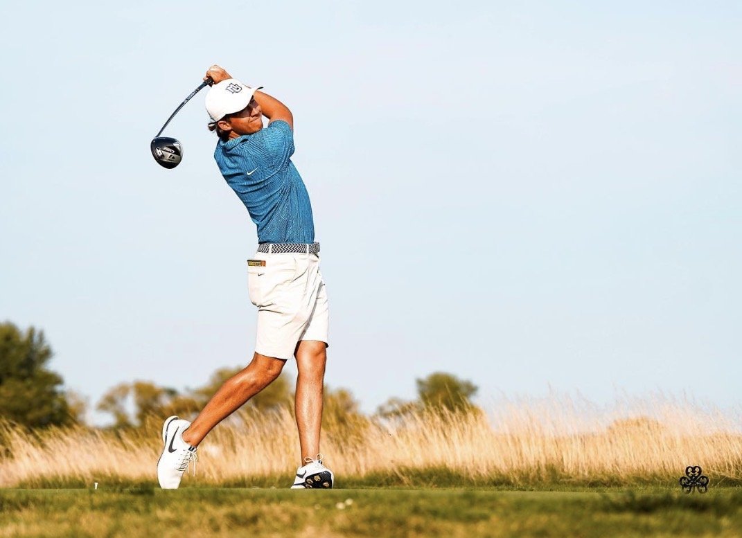 Wyatt Chapman competing on the golf course