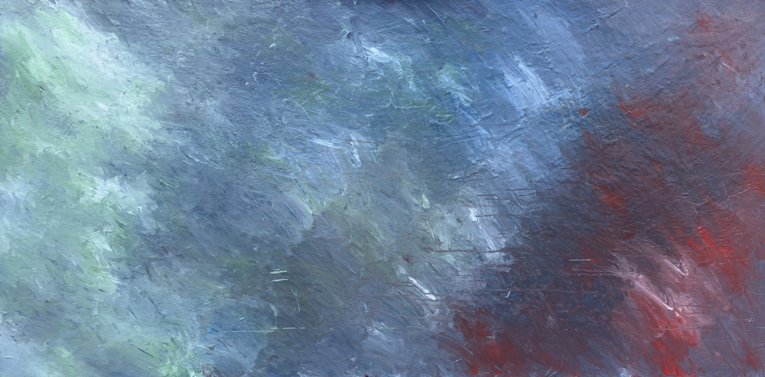 It was Winter; The Windows were Open, 2022, Oil on Canvas, 36x72in