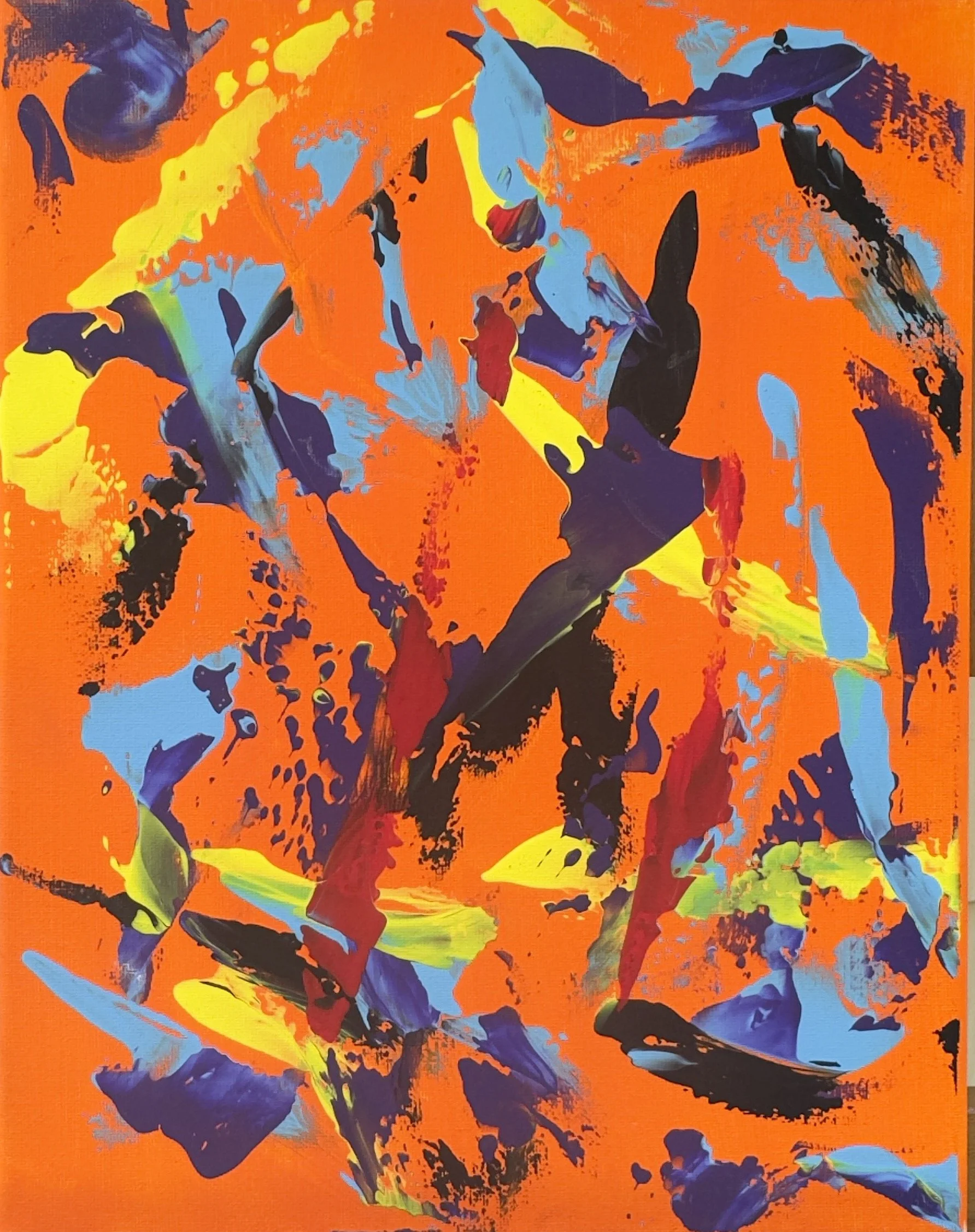 FireDancer, 2025, Acrylic on Canvas, 14x11in