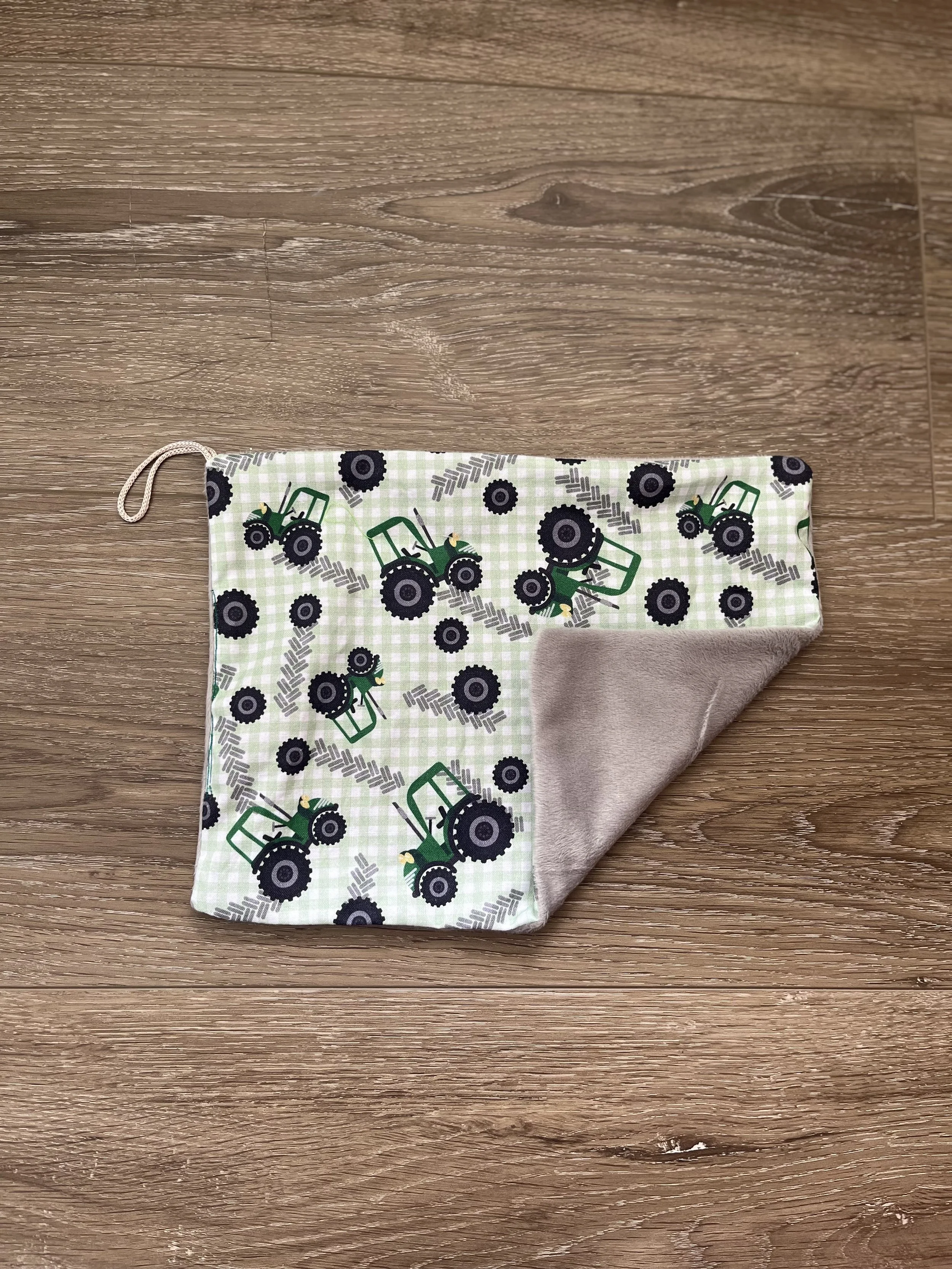Green Tractor Pacifier Lovey