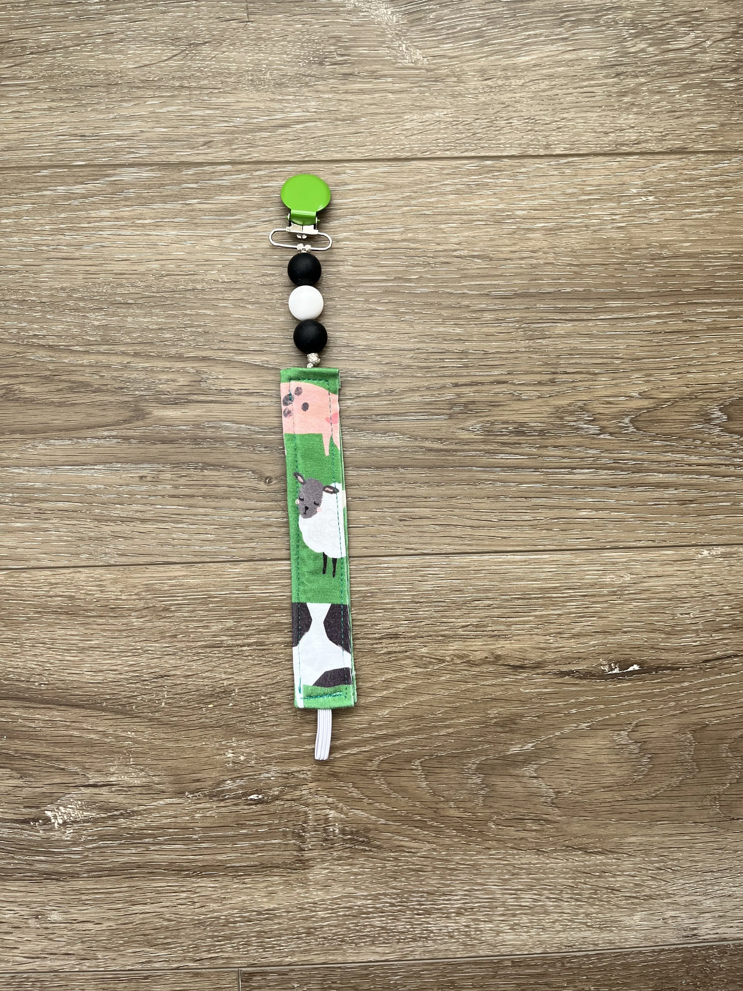 Farm Animals Pacifier Clip