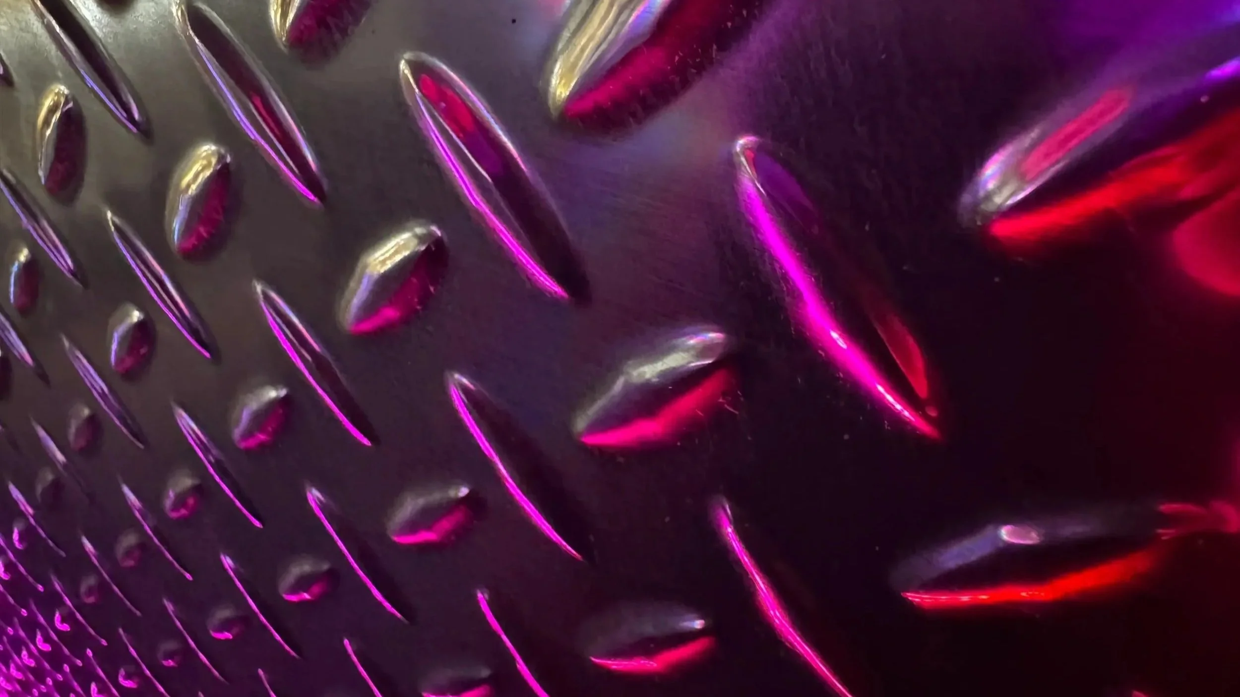 Close up of metal wall at QBar