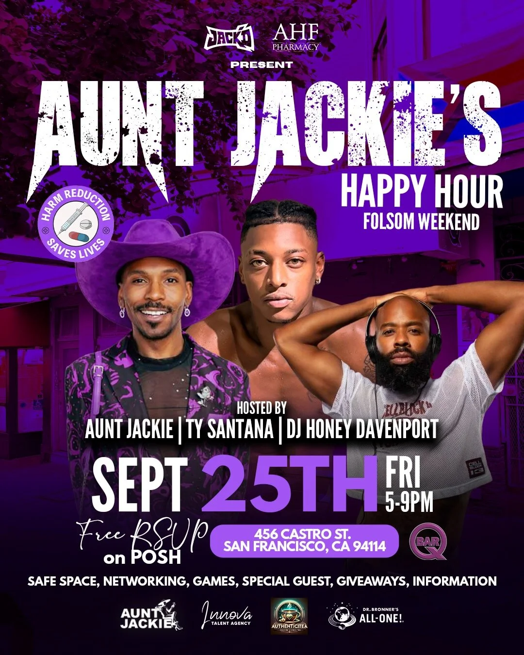Aunt Jackie's Happy Hour Folsom Fri Sept 25th 5pm-9pm