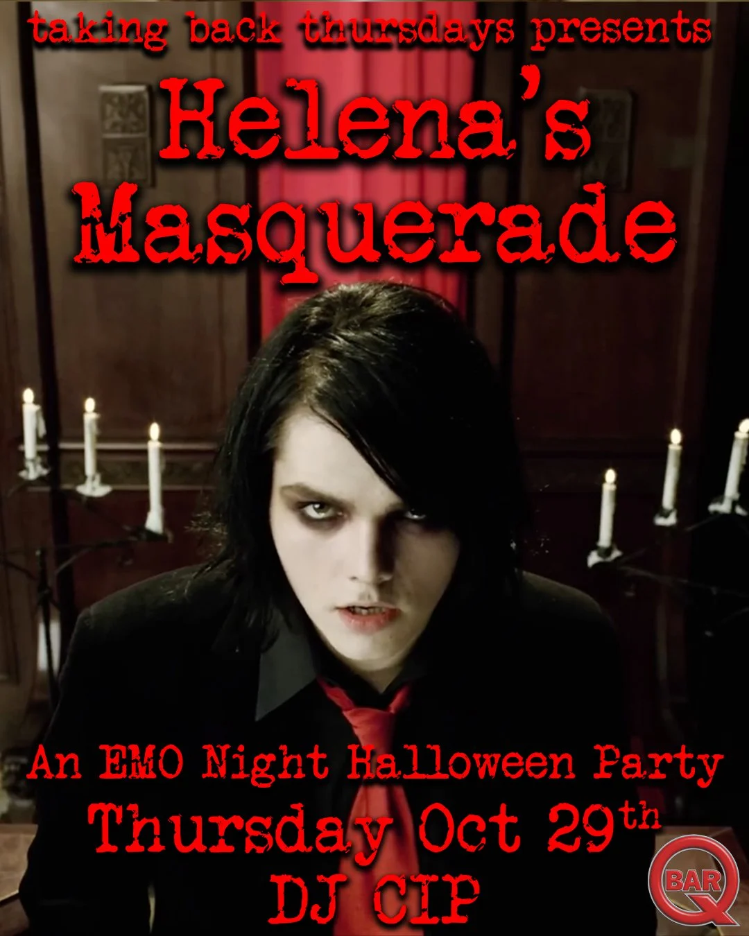 Helena's Masquerade An EMO Night Halloween Party Oct 29th 9pm DJ CIP