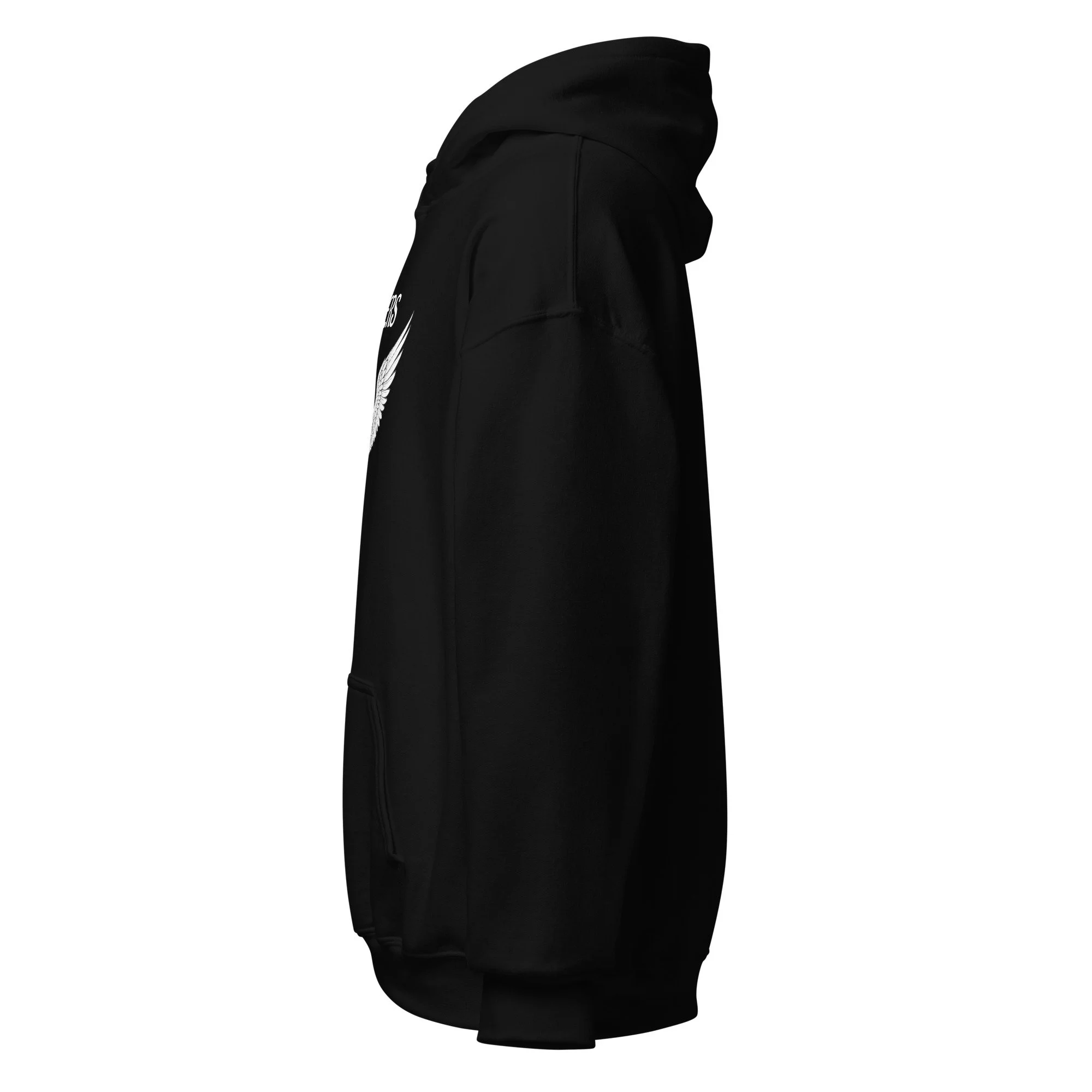 Black Fire Lane Reapers Hoodie, side view
