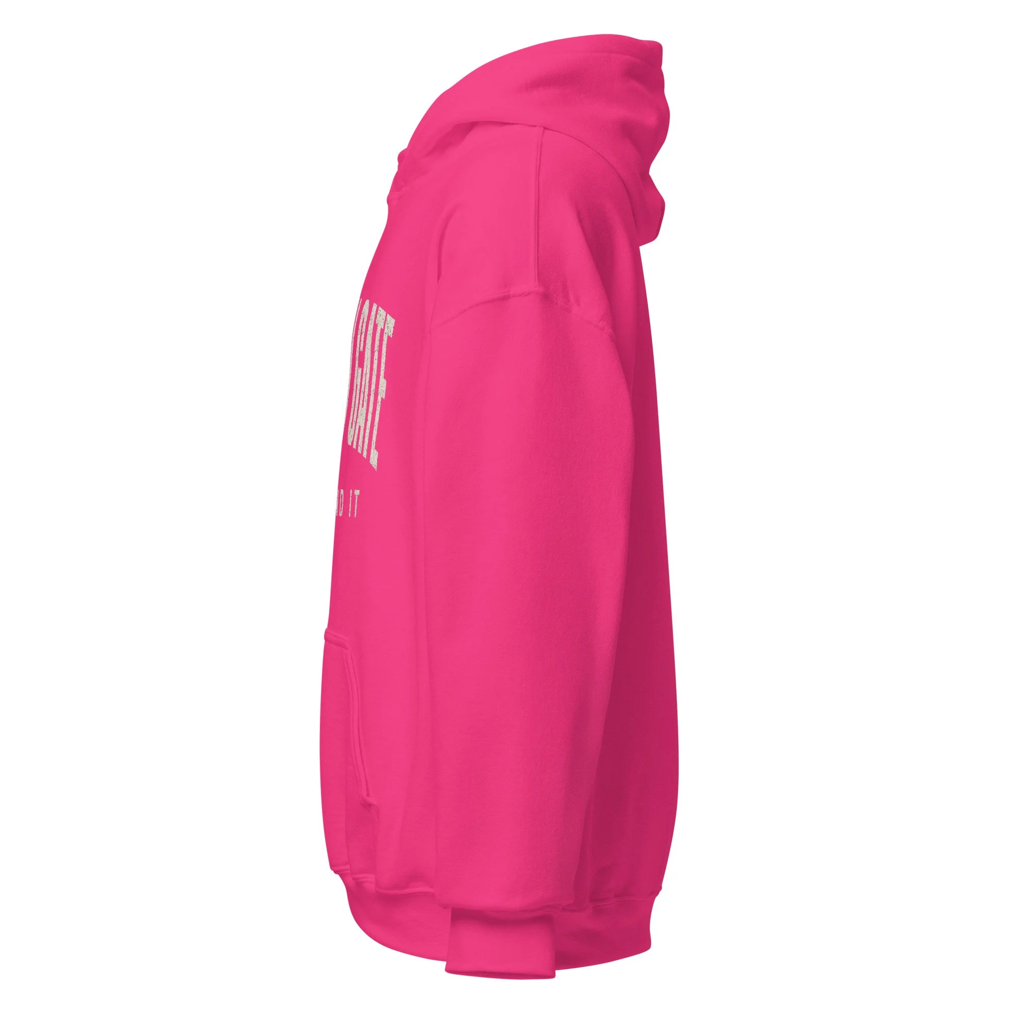 Pink Fire Lane Narrow Gate Hoodie, side view