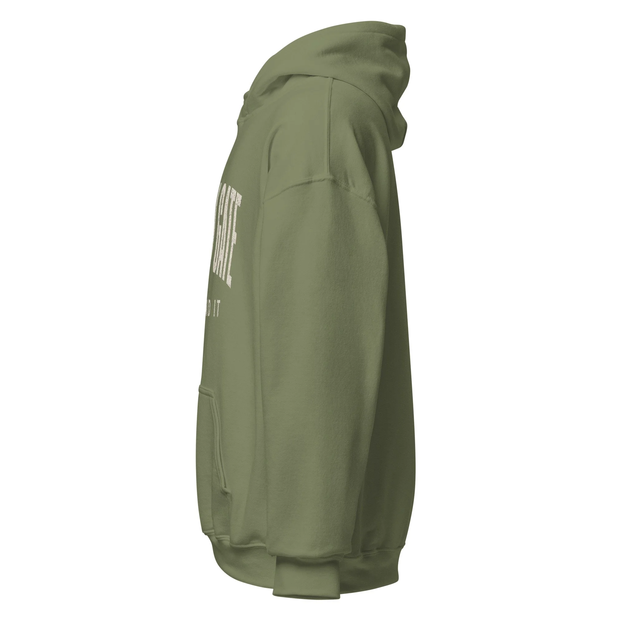Olive Fire Lane Narrow Gate Hoodie, side view