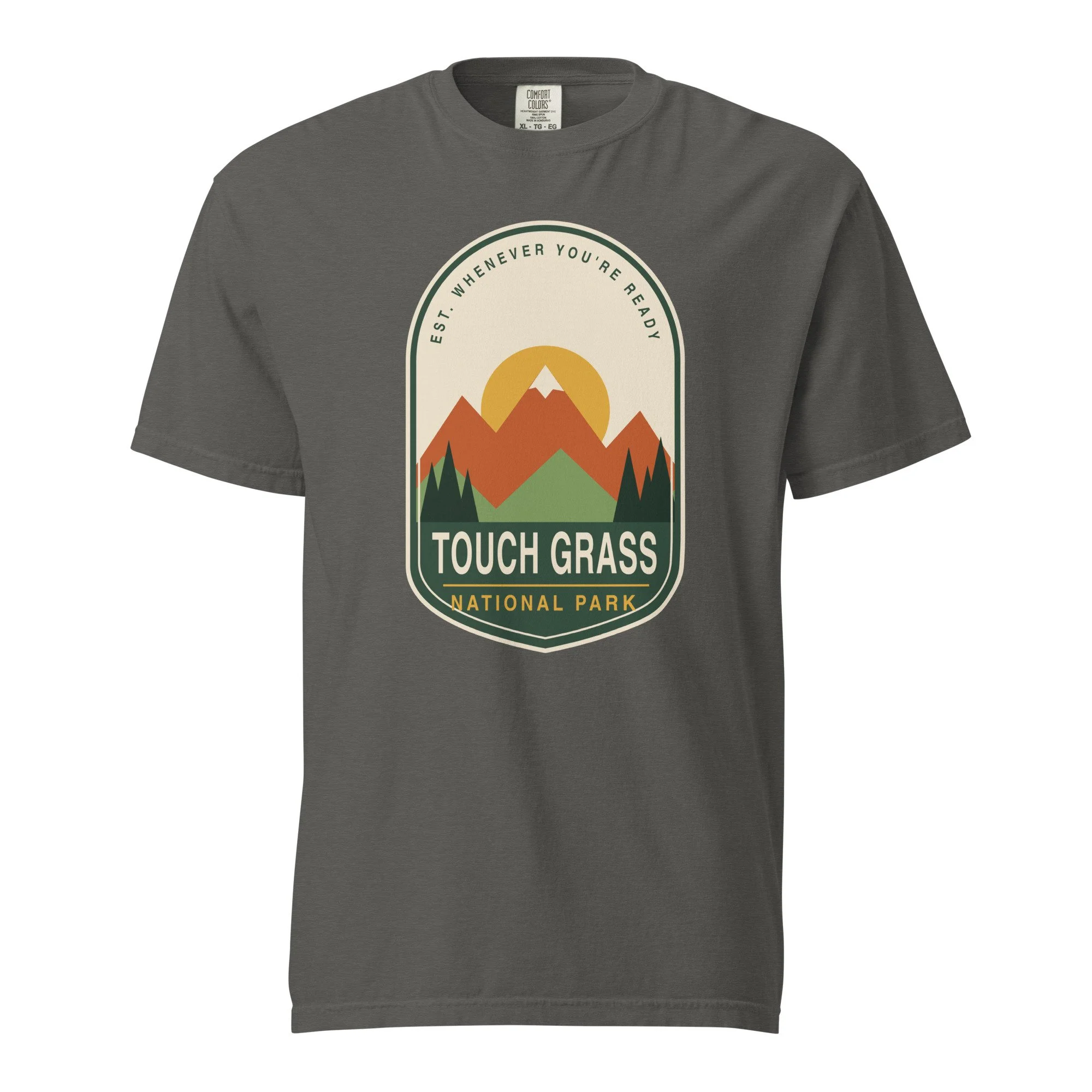 Touch Grass National Park Tee in pepper, front view