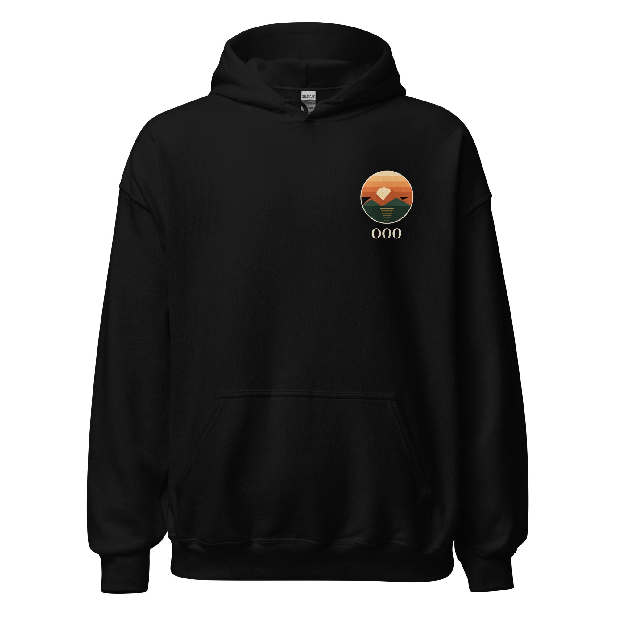 Out of Office Hoodie in black, front view