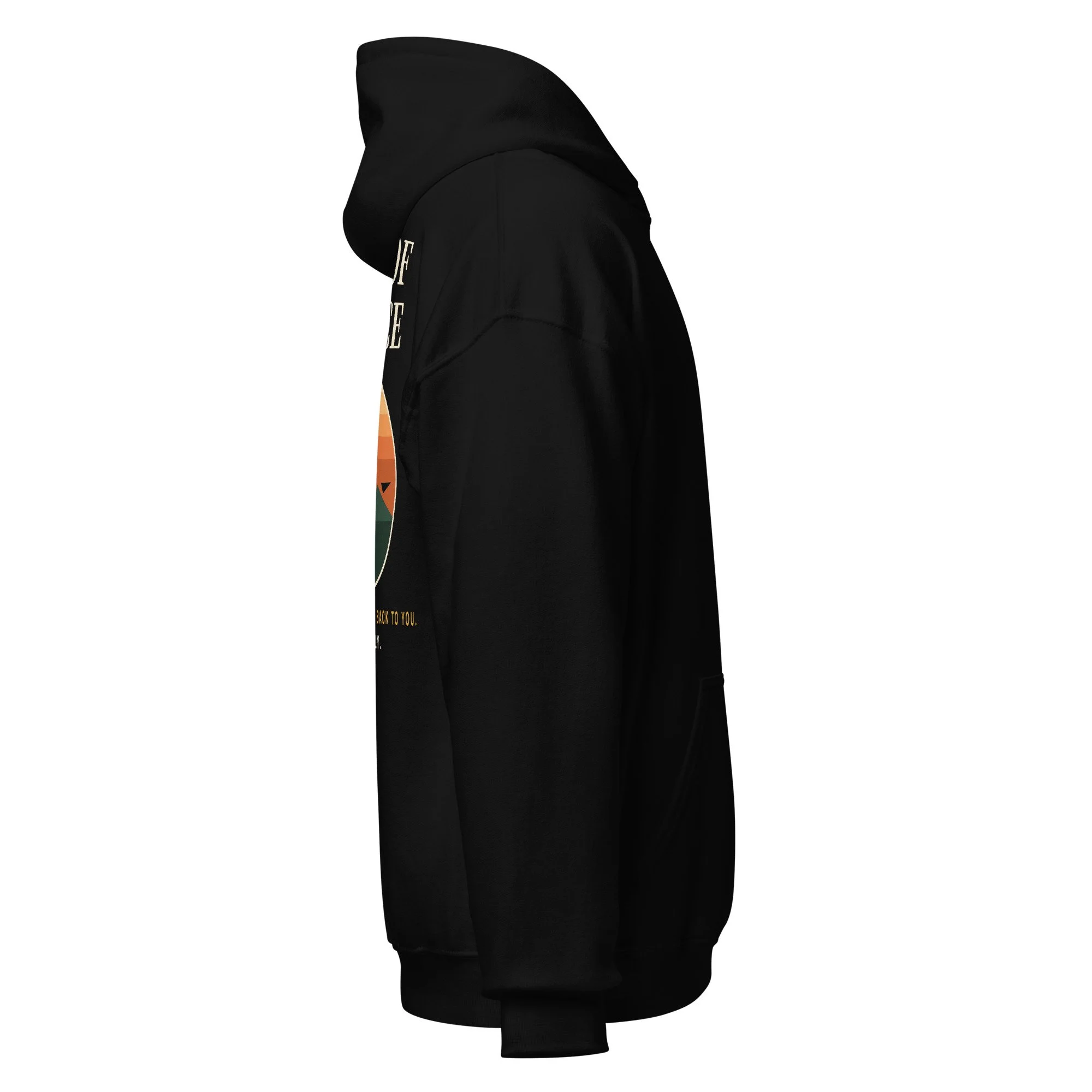 Out of Office Hoodie in black, right view