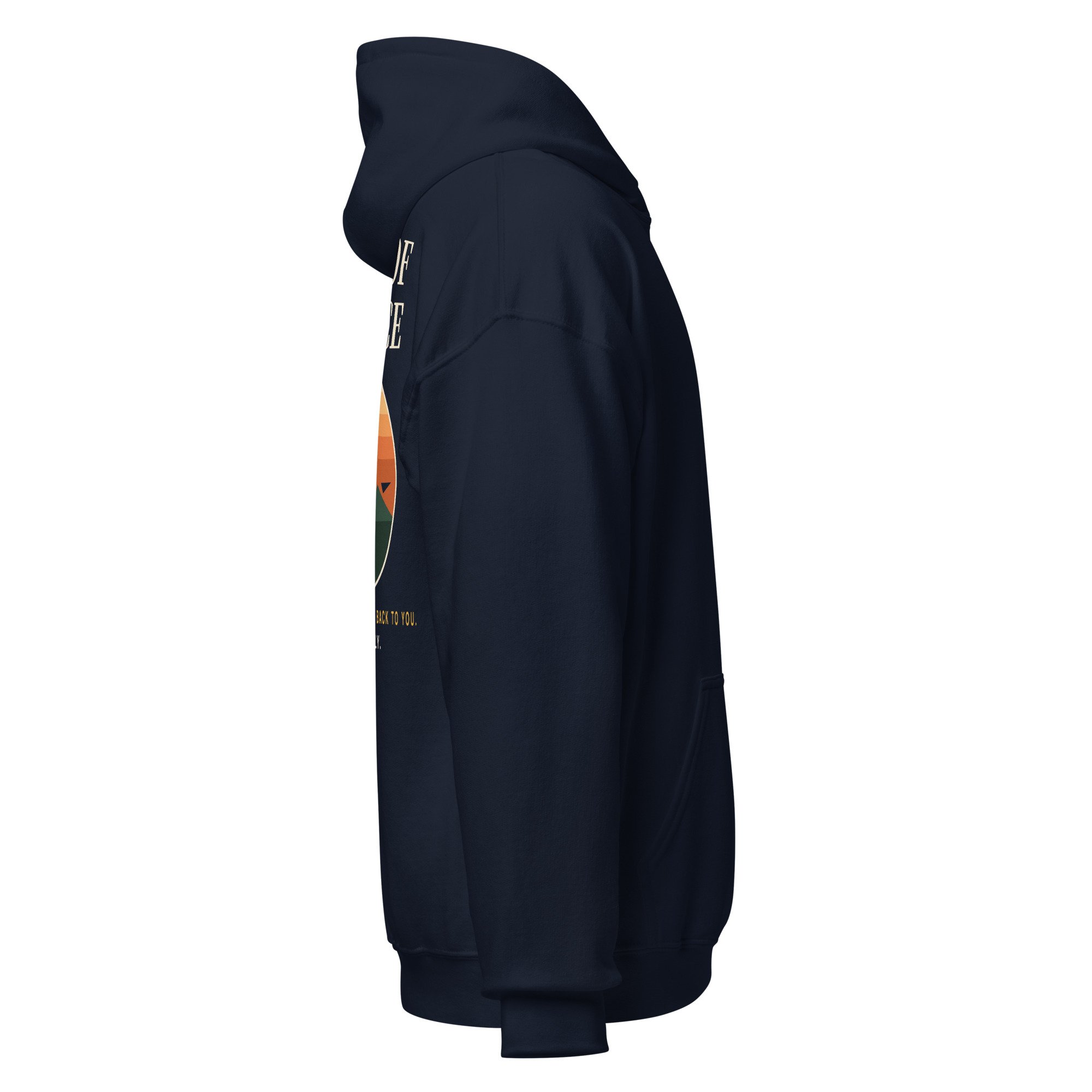 Out of Office Hoodie in navy, right view