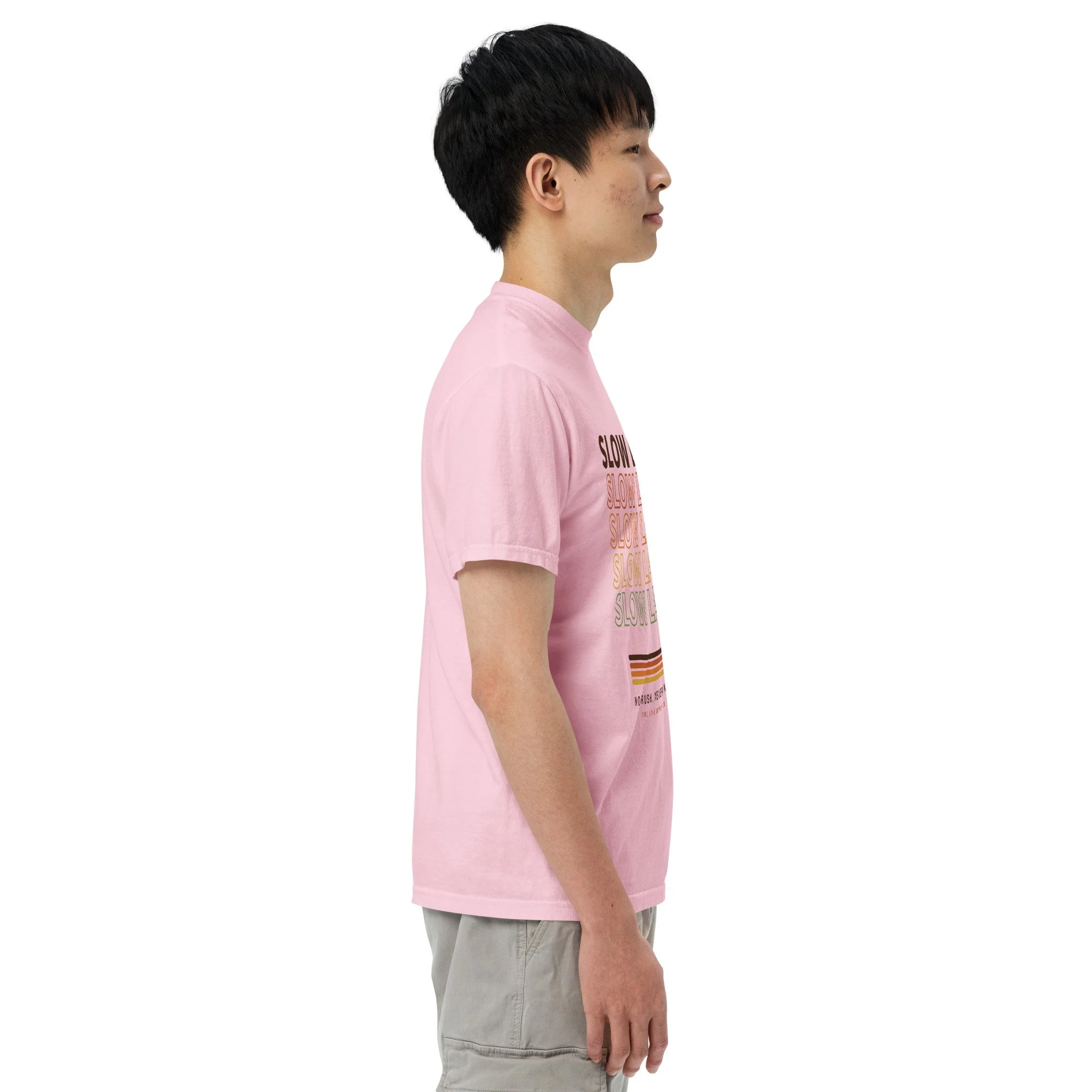 Slow Lane Retro Tee in blossom, right view