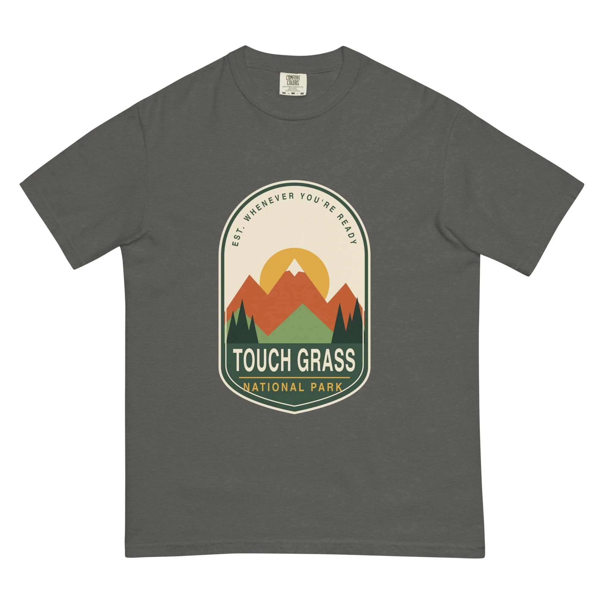 Touch Grass National Park Tee in pepper, front view