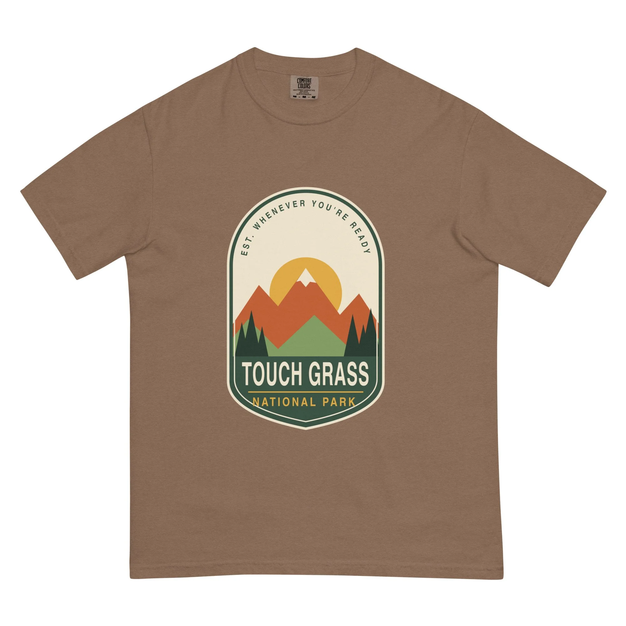 Touch Grass National Park Tee in espresso, front view