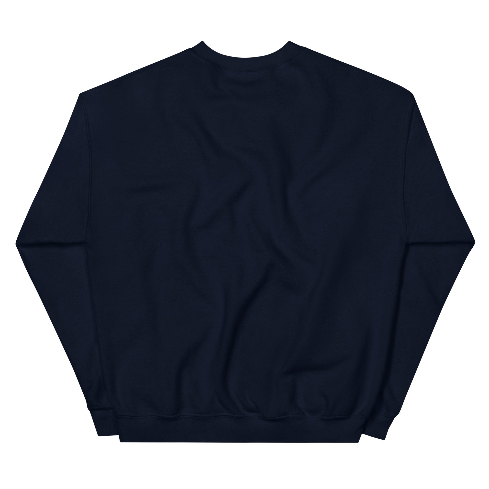 Homebody Social Club Embroidered Crewneck in navy, back view