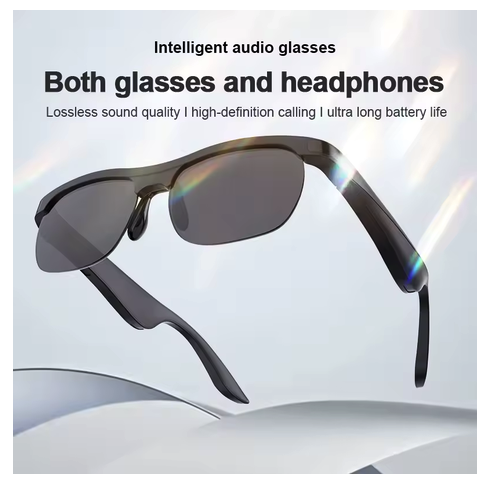 Smart audio glasses with built-in speakers for hands-free calls and music