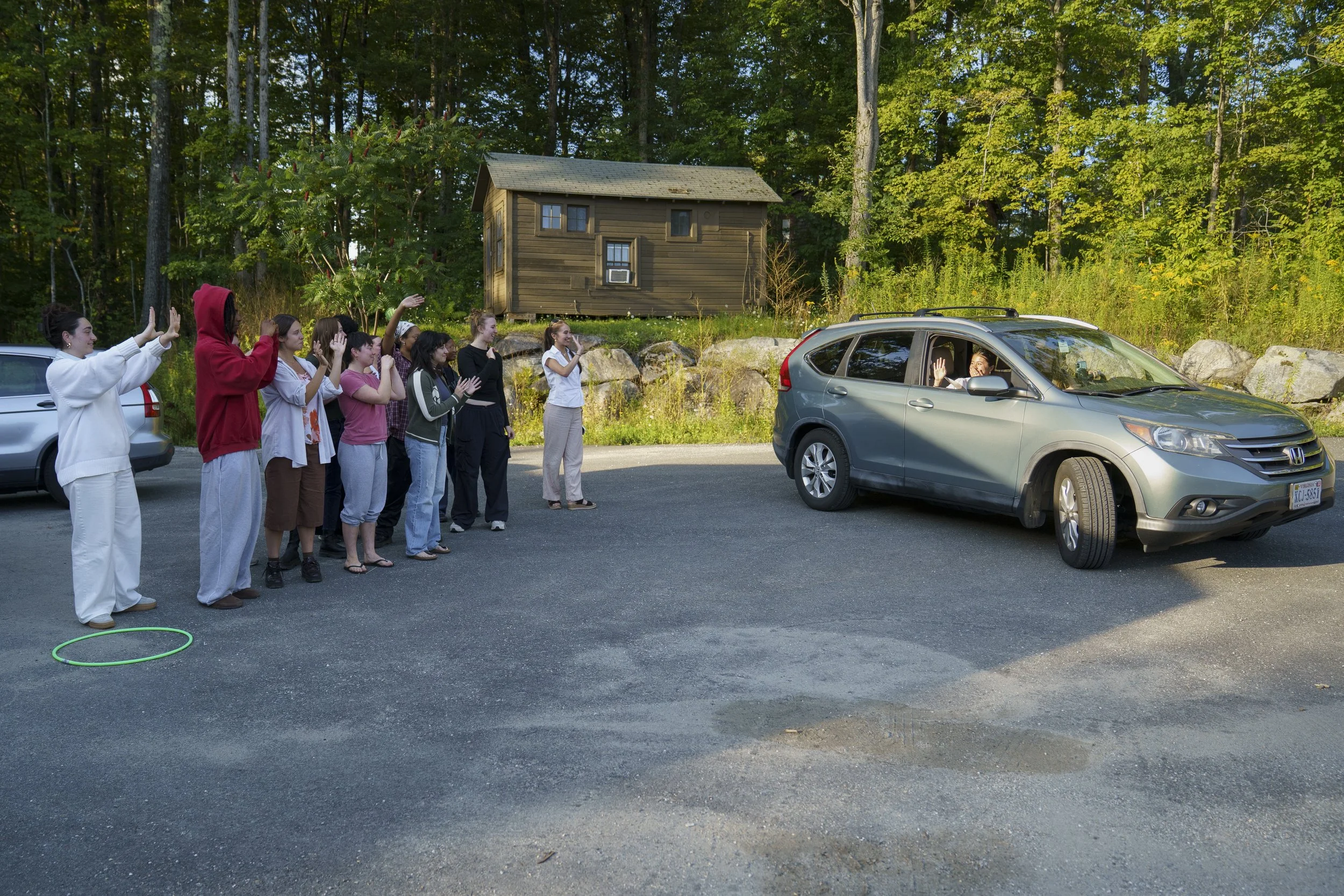 Interns wave and say goodbye to Shaye Hazen as she finishes her internship and goes back to college on Aug. 28, 2026.