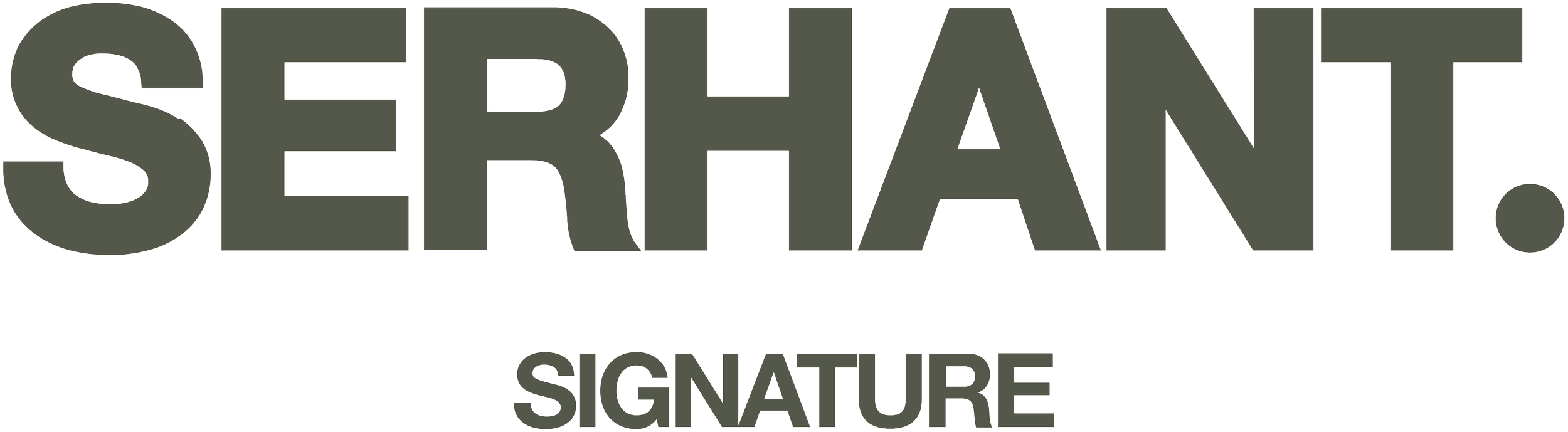 Black text says 'SERHAT. SIGNATURE' on a transparent background.