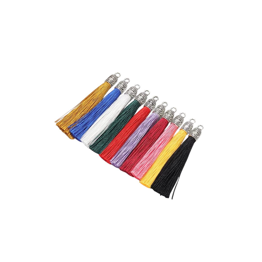 Set de 10 Borlas de Hilo para Manualidades - Colores Variados