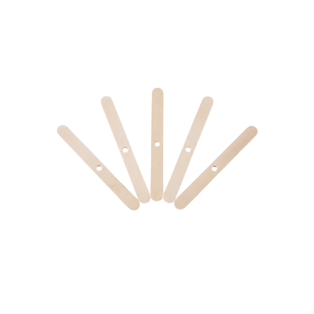 Set de Porta Mechas de Madera para Velas - 5 Unidades