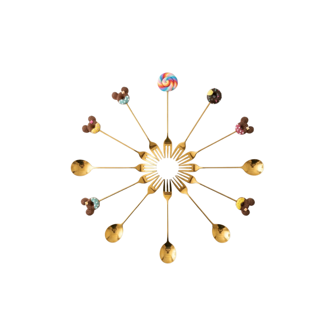 Cucharitas Doradas Decorativas para Meriendas - 1 pieza