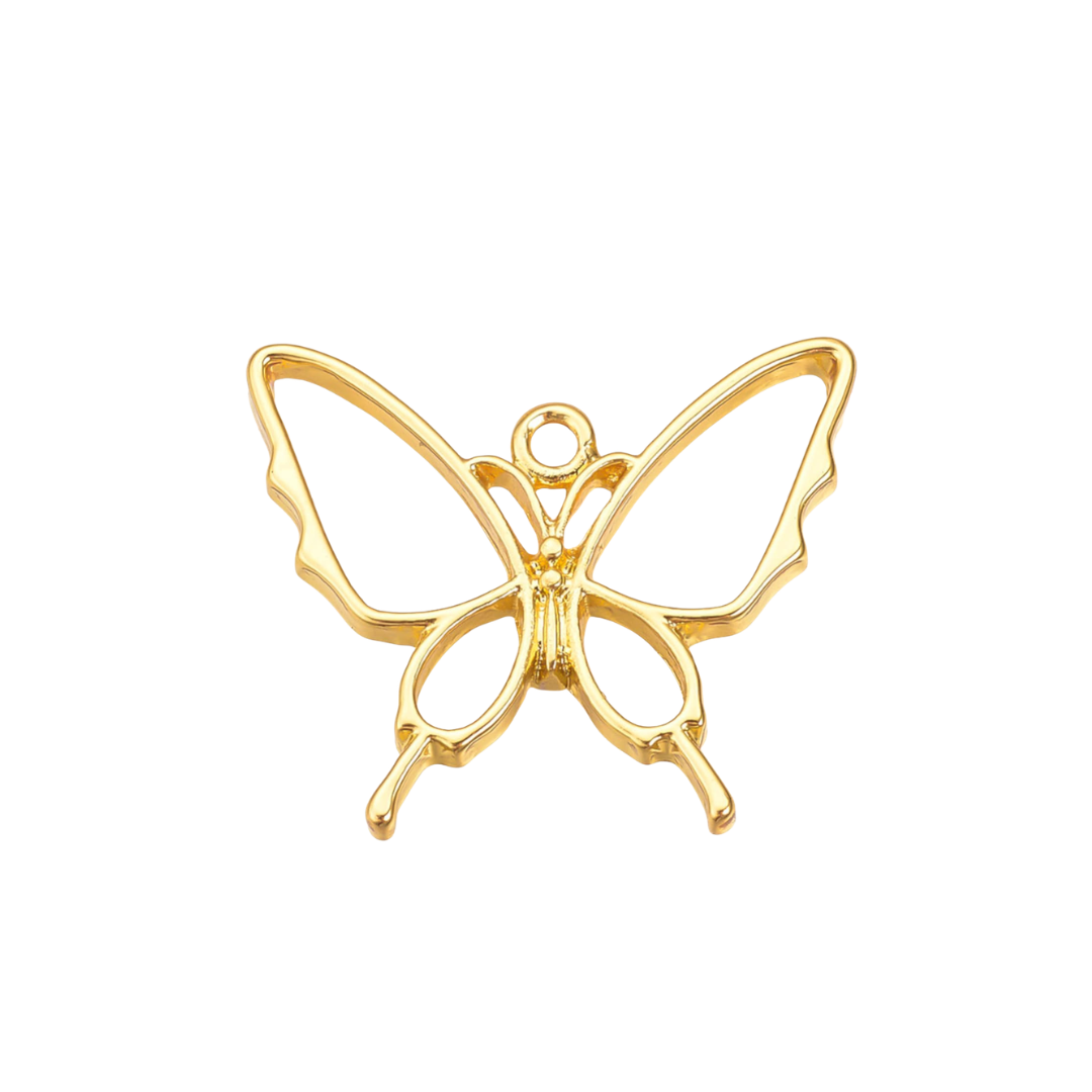 Set de 10 Biseles en Forma de Mariposa para Bisutería