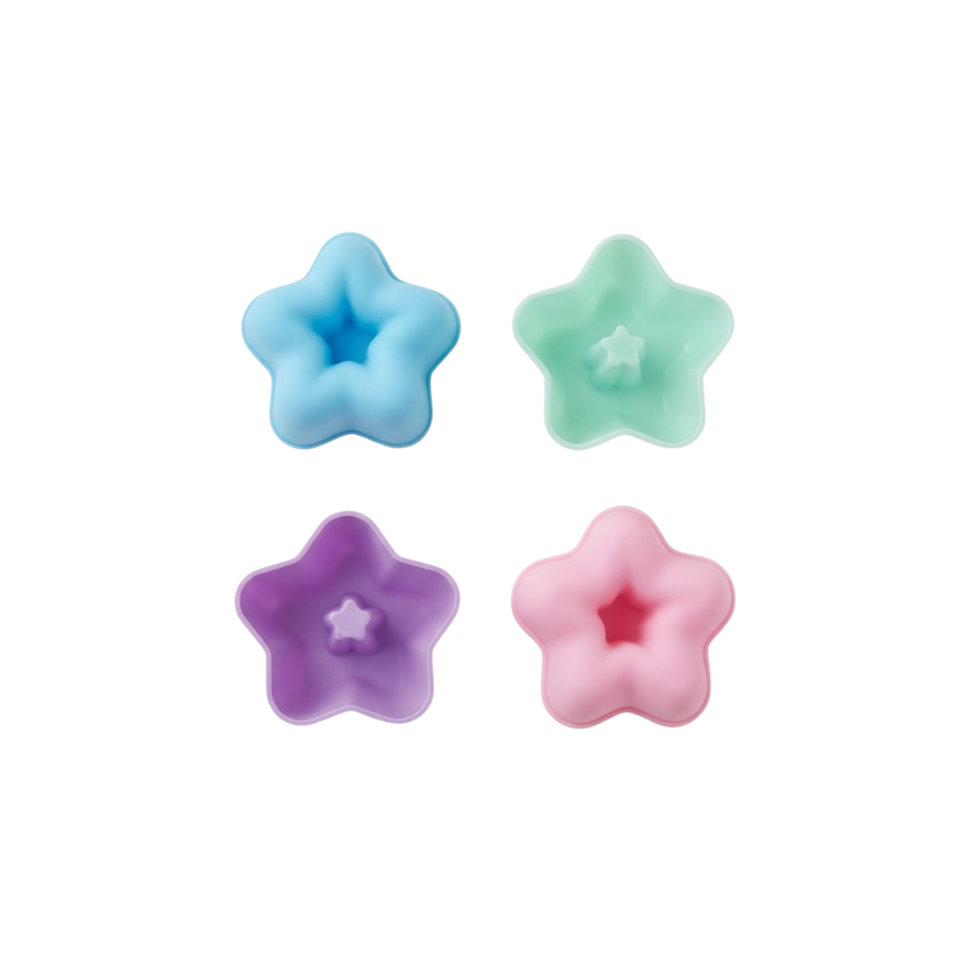 Set de 4 Moldes Estrella de Silicona para Postres