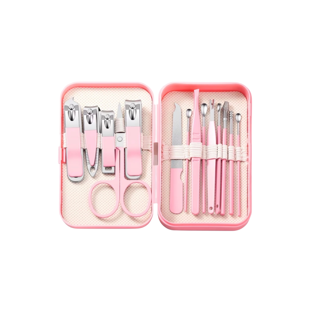 Kit de Manicura Rosado de 14 Piezas