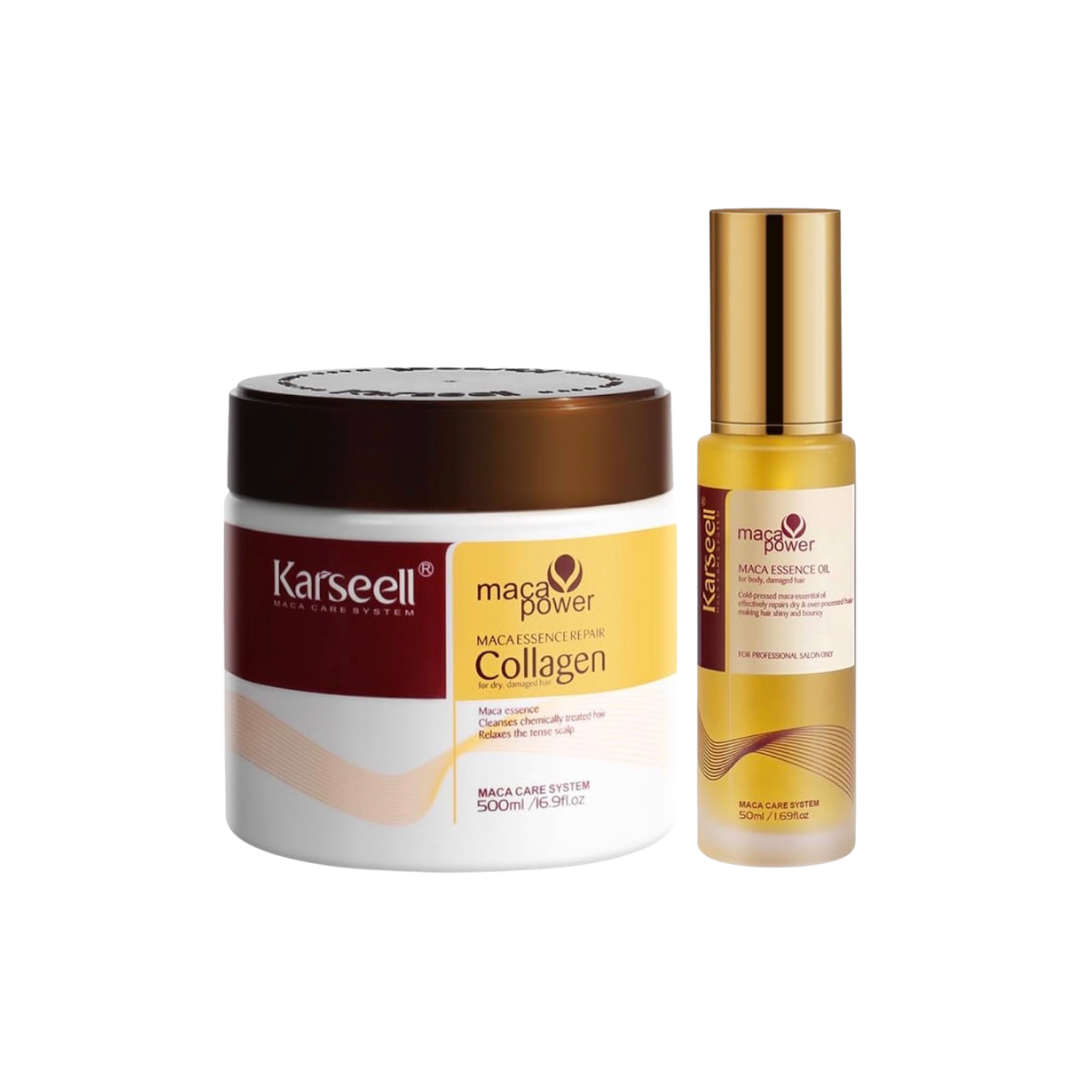 Set Karseell: Mascarilla y Aceite - Tratamiento capilar