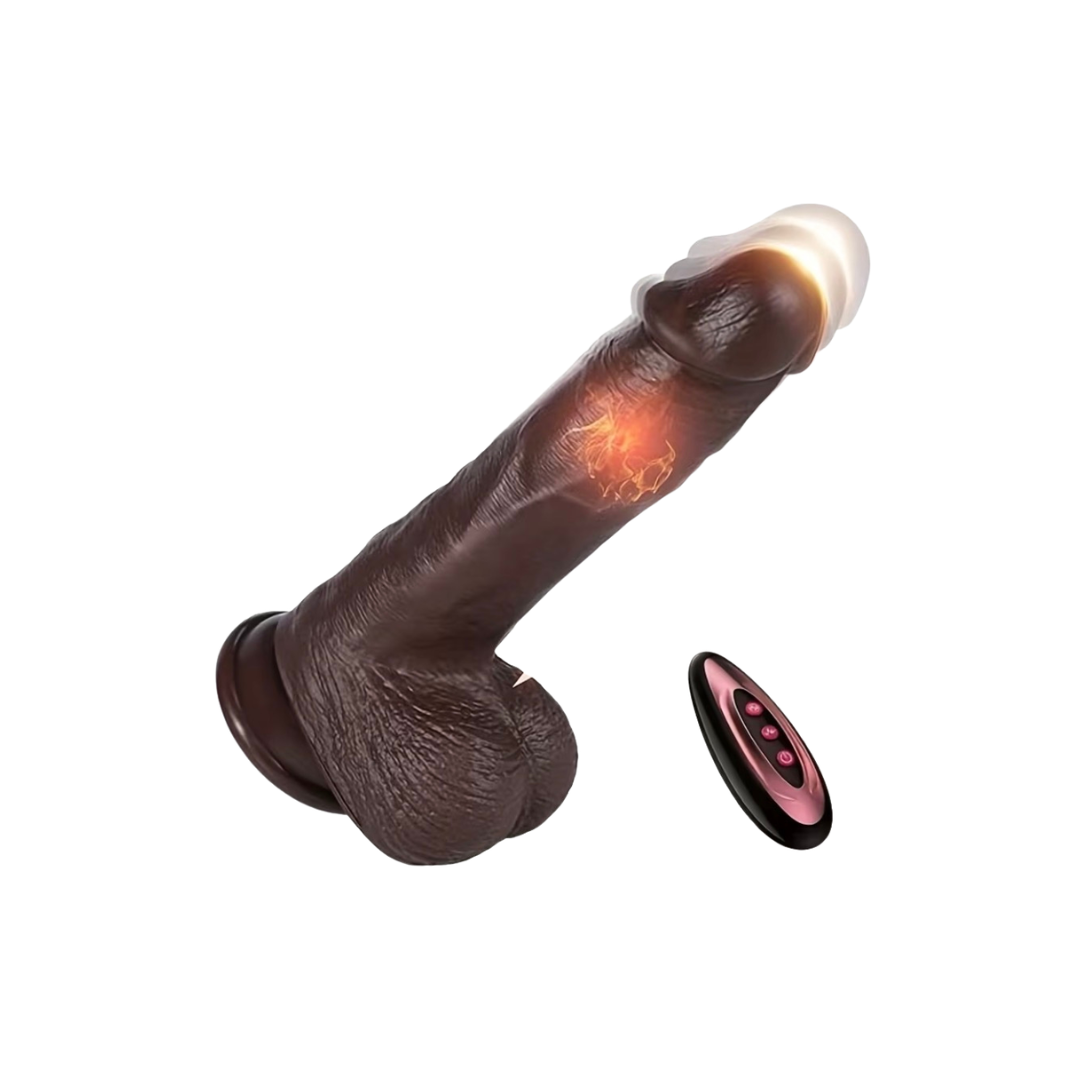 Vibrador Consolador Realista de Silicona Marrón