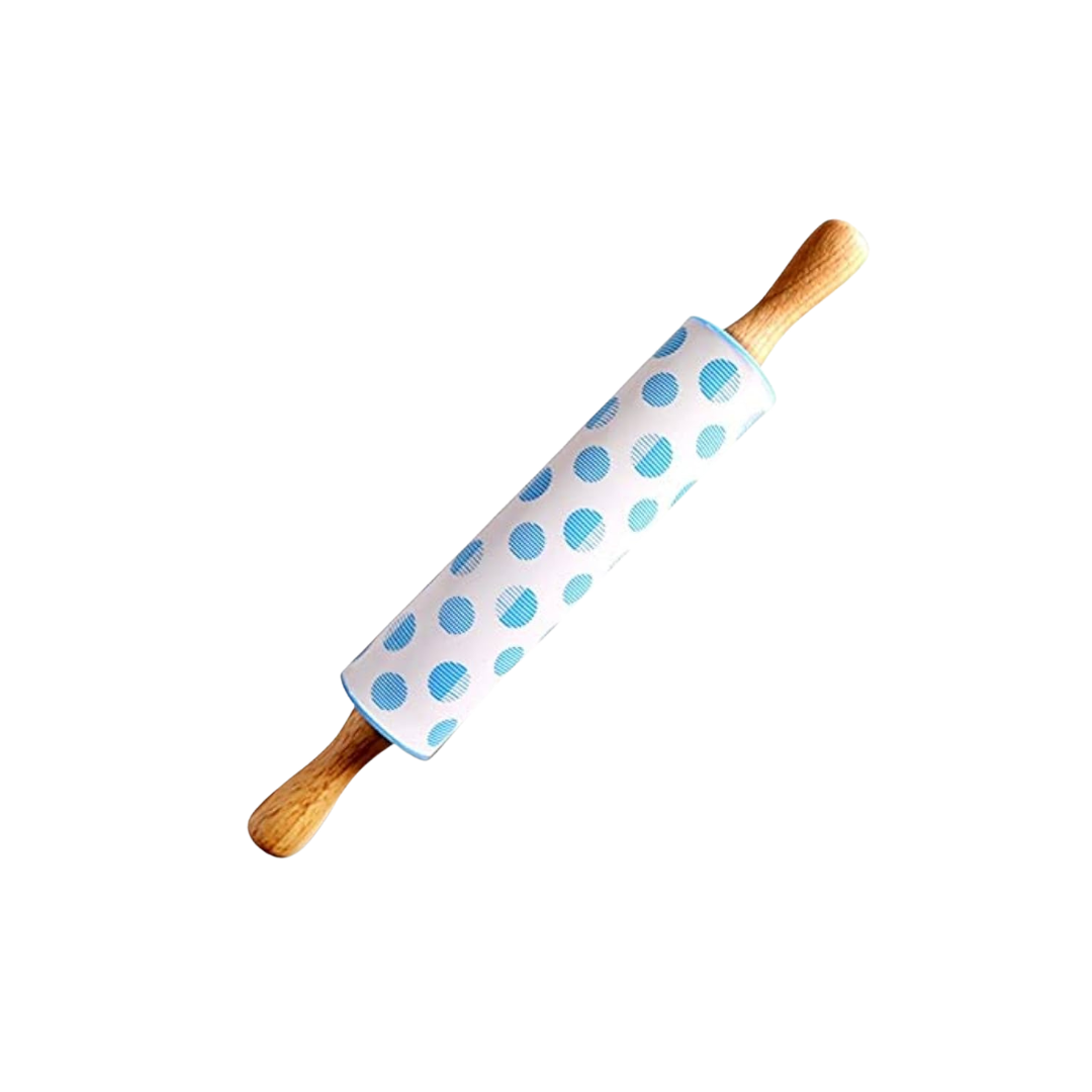 Rodillo de Silicona Antiadherente con Mango de Madera