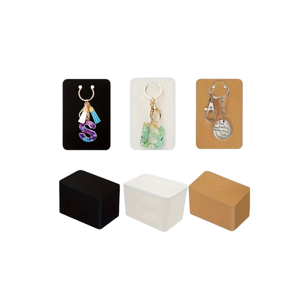 Set de 10 tarjetas porta llaveros con estuche