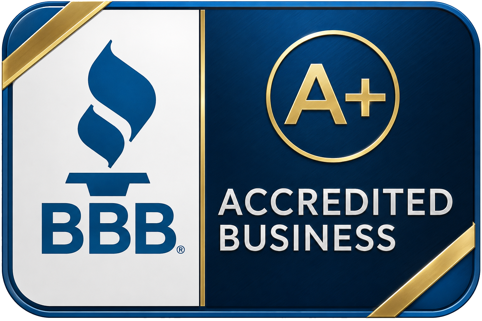 BBB Accredited Business badge with A+ rating
