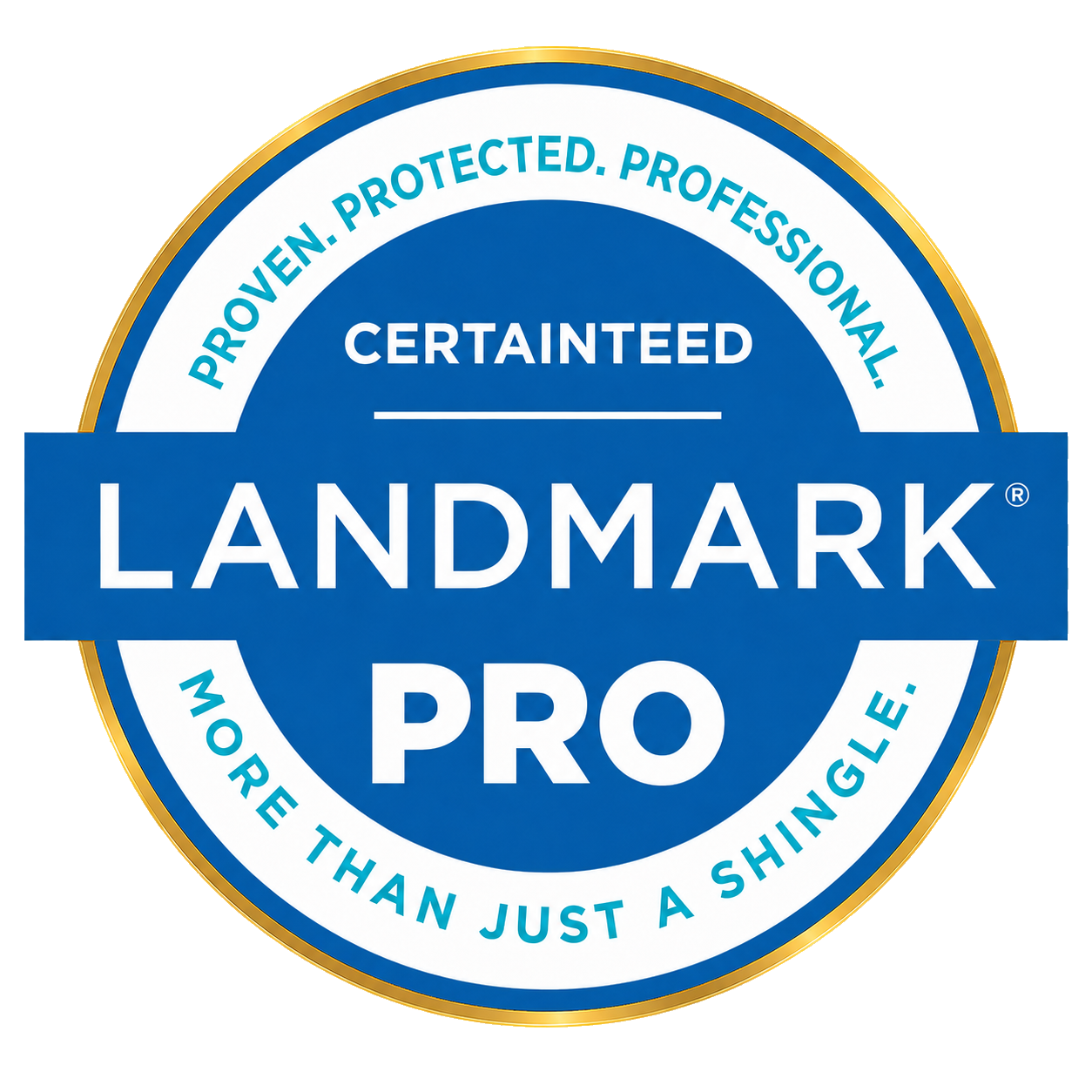 CertainTeed Landmark PRO certified roofing contractor badge