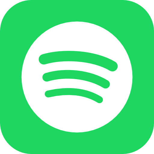 Spotify app icon with green background and white circular logo featuring three curved lines.