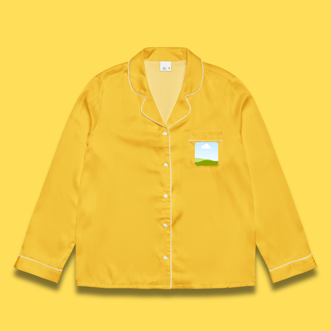 Yellow Women's Long Sleeve Pajama Top