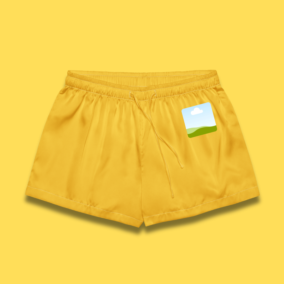 Yellow Women's Pajama Shorts