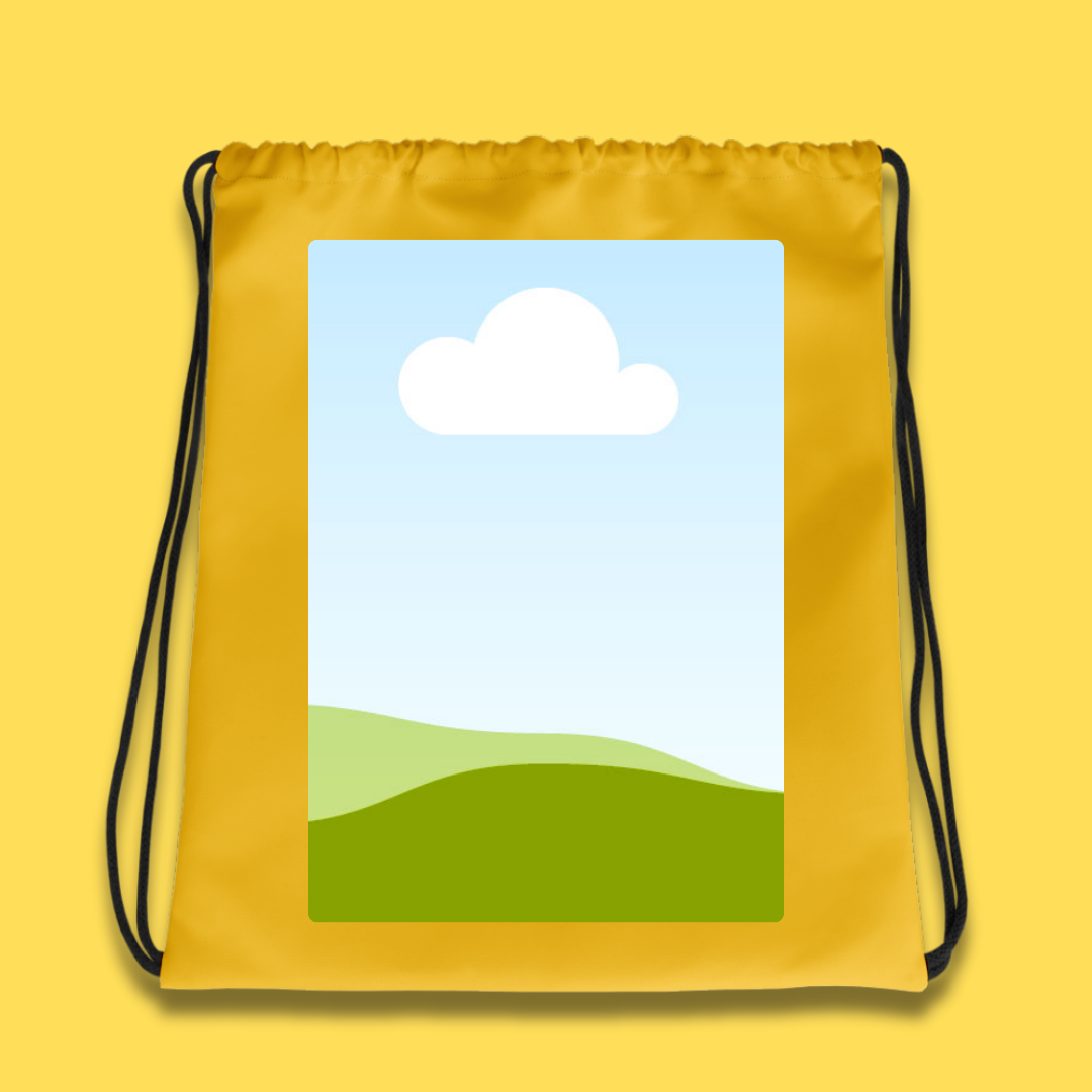 Yellow Drawstring Bag