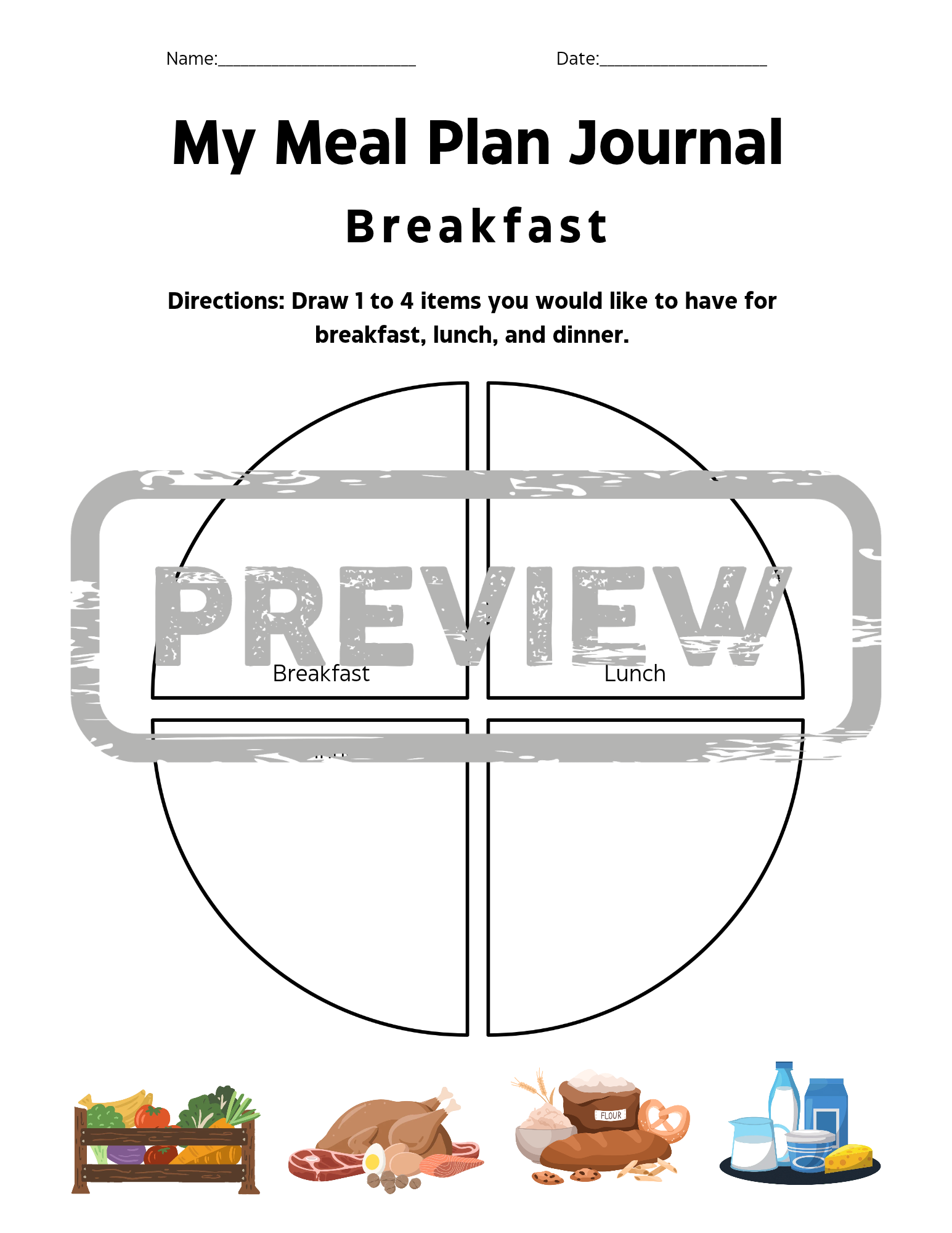 Meal Planner Worksheet
