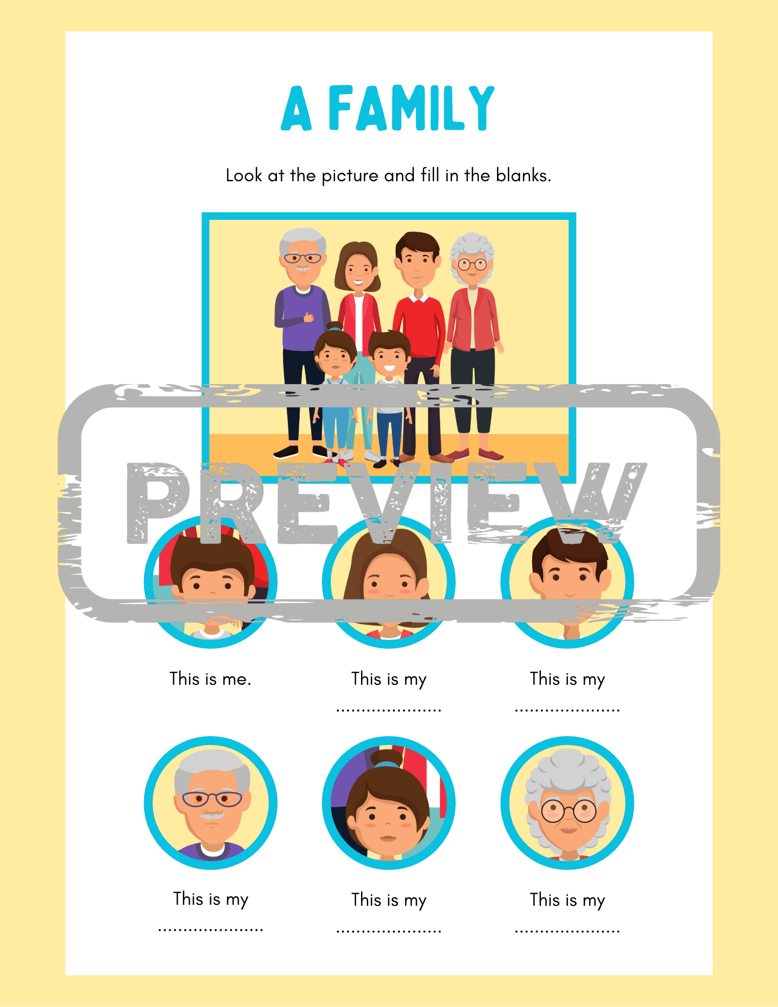 A Family Worksheet
