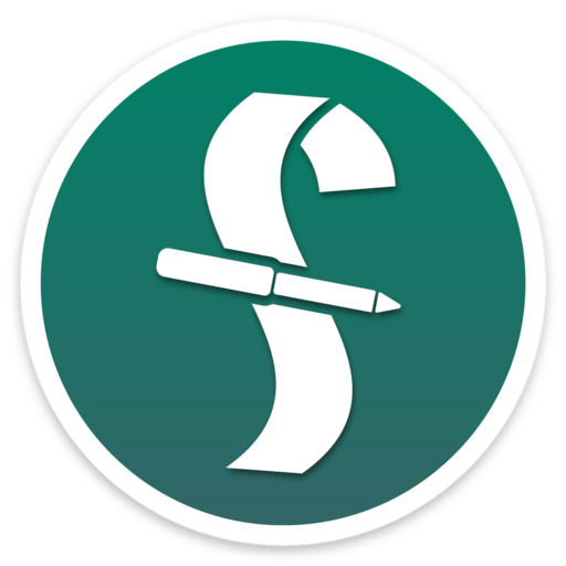 A circular logo with a white toothbrush and a toothpaste stripe, forming an 'S' shape on a green background.