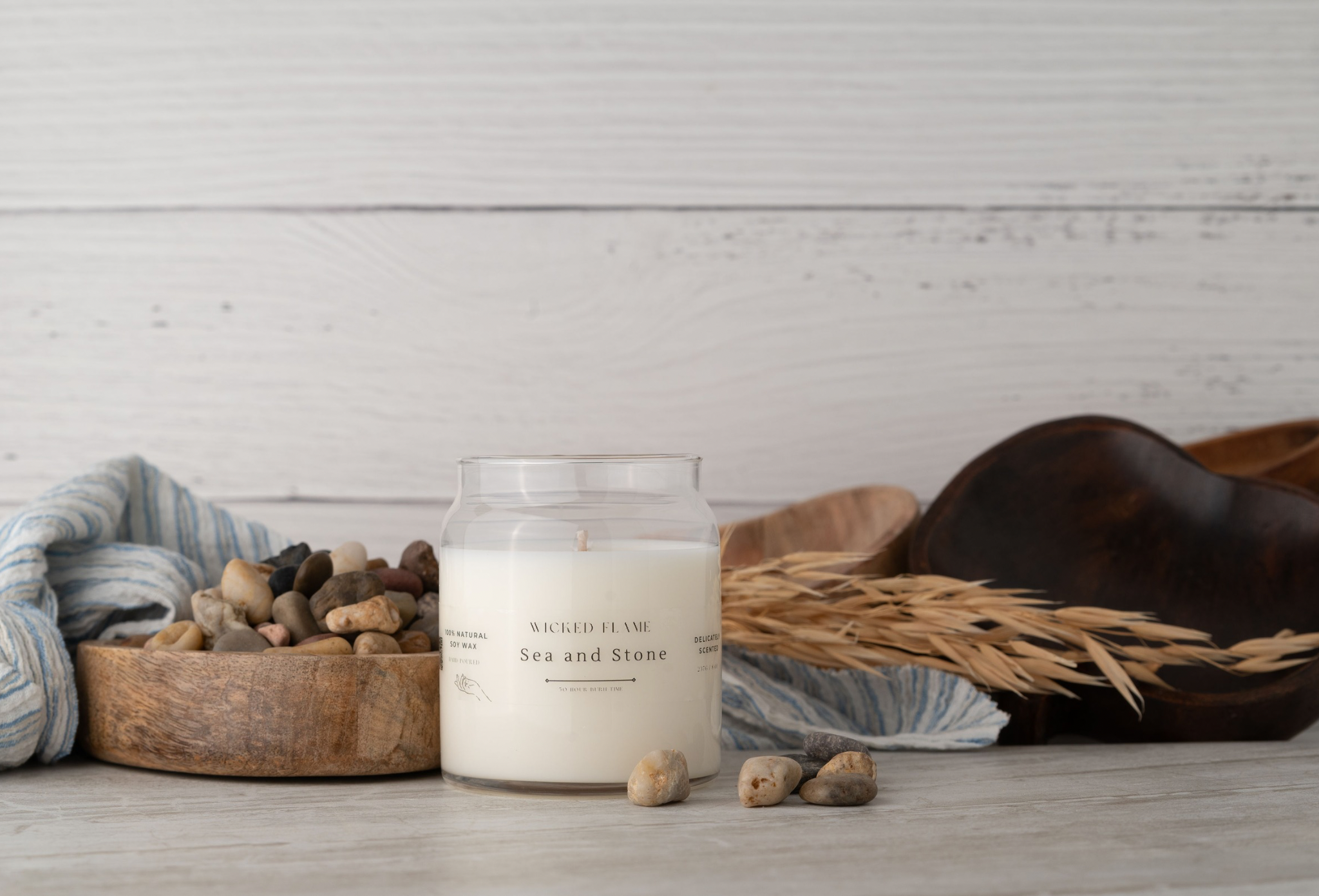 Sea and Stone Candle