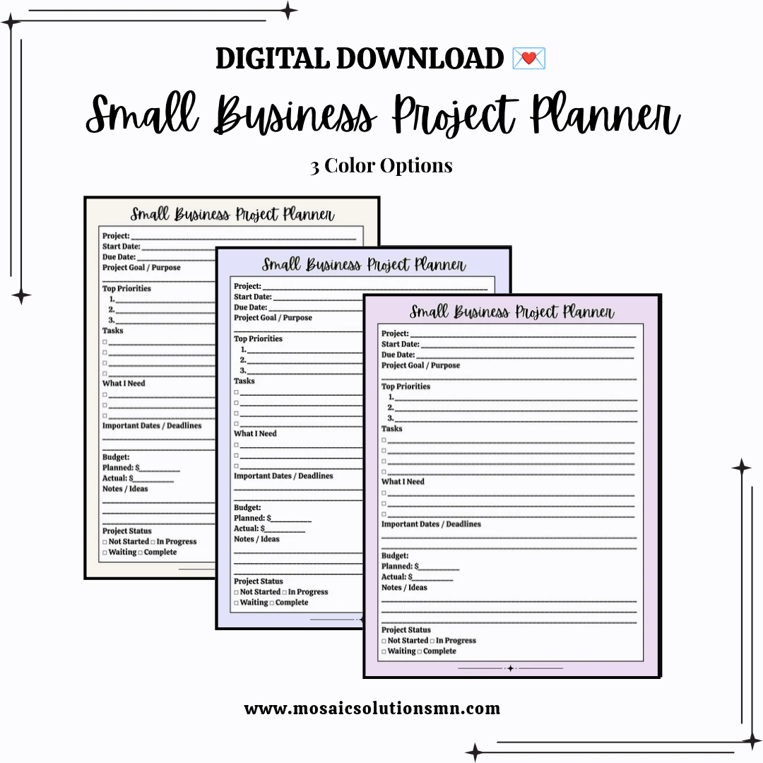 Small Business Project Planner