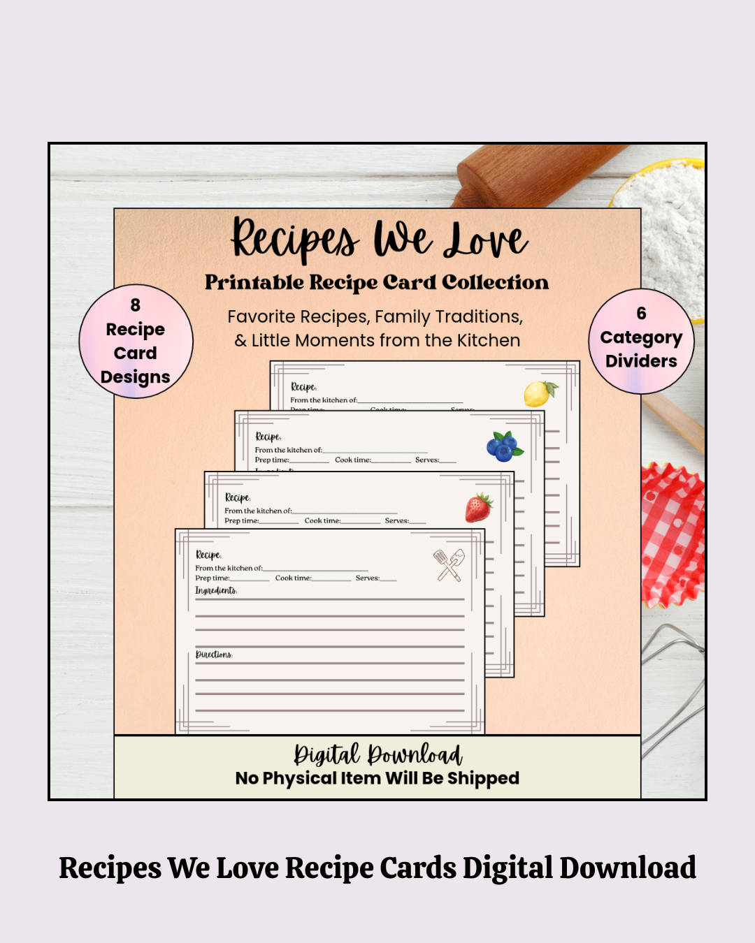 Recipes We Love Recipe Cards